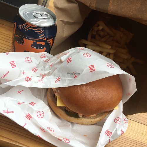 jalepenio burger at Temple of Seitan - Hackney in East London