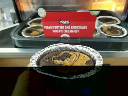 chocolate peanut butter cake at Temple of Seitan - Hackney in East London