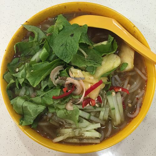 Penang laksa - $3 at Healthy Vegetarian 健康素食 in East Singapore