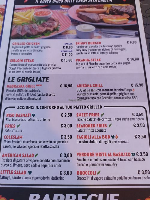 Menù 📃 at America Graffiti in Pordenone