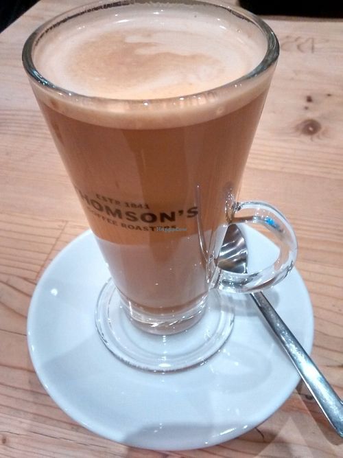 Latte with coconut milk at Soy Division in Glasgow