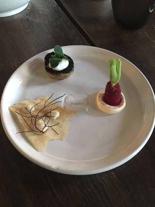 Pre starter vegan potato and other super snacks at Formel B in Frederiksberg