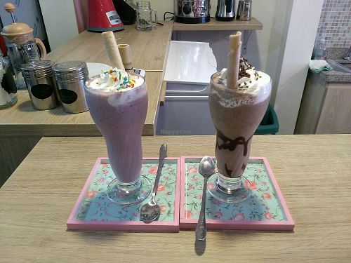 vegan shakes  at Frambuesa Pastelería Vegan in Bogota