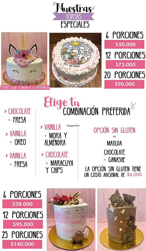 Frambuesa Menu (4/5) at Frambuesa Pastelería Vegan in Bogota