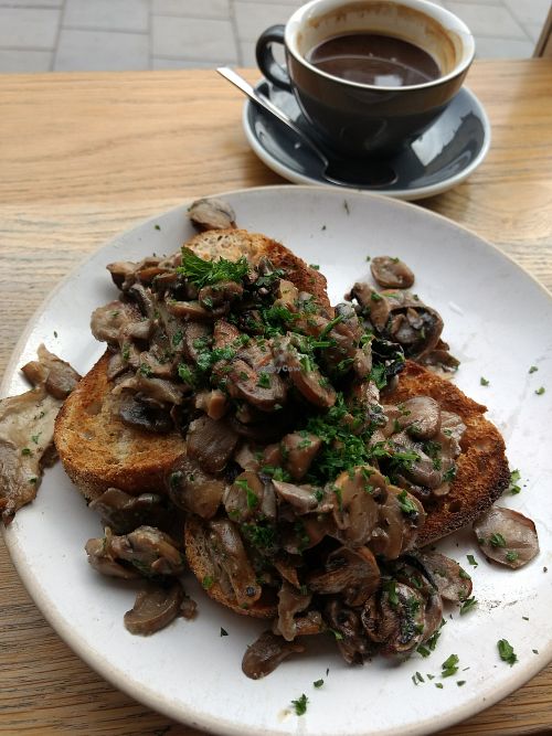 Shroom on toast at Pinkmans in Bristol