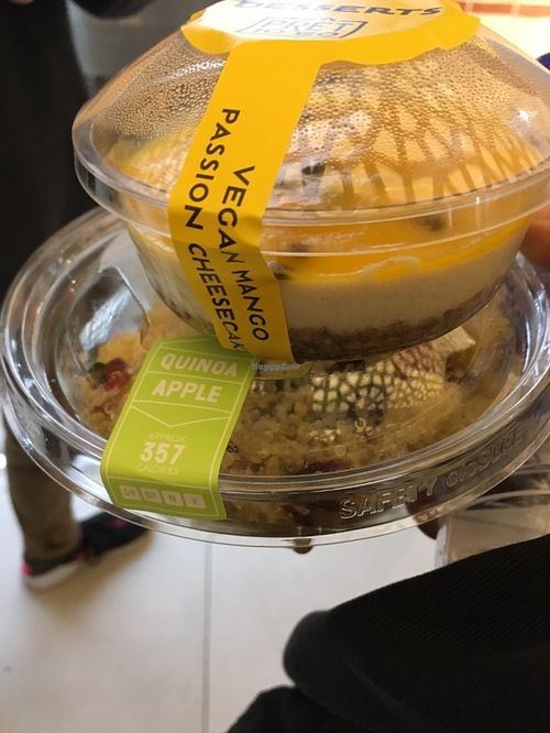 Cheesecake & quinoa salad at Pret To Go in Abu Dhabi