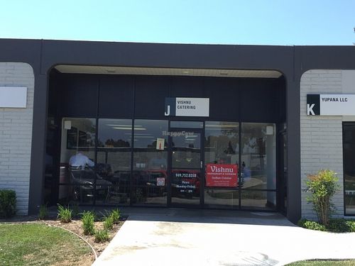 Front of restaurant at Vishnu Restaurant & Catering in Irvine