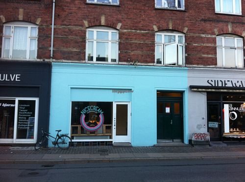 Cute storefront at Nicecream at Nicecream - Enghave in Copenhagen