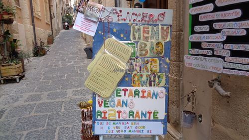 Front sign. at Zenzero in Siracusa