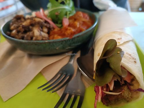 Falafel wrap at Petite Nature in Rennes