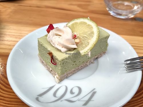 Lime-avocado cake at Cuit Lu Cru in Colmar