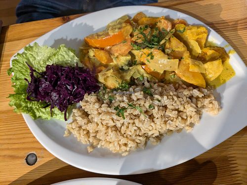 Seasonal vegetables in Thai sauce  at Cuit Lu Cru in Colmar