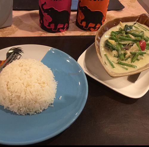 green vegetable curry at EuroThai Restaurant  in Phuket