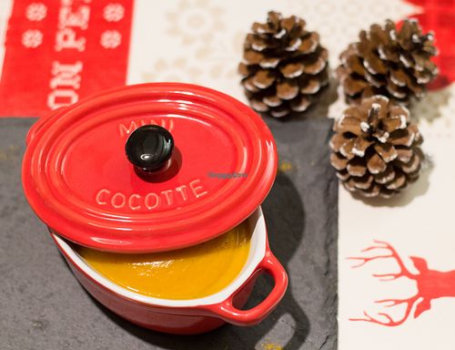 butternut squash puree with chestnut and "potimarron" at Chez Caro et Seb in Saint-franc