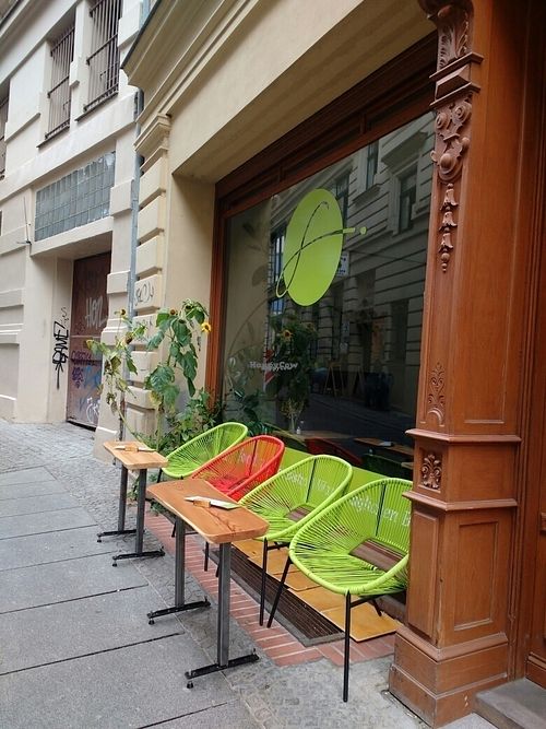 outside at Superfood in Halle