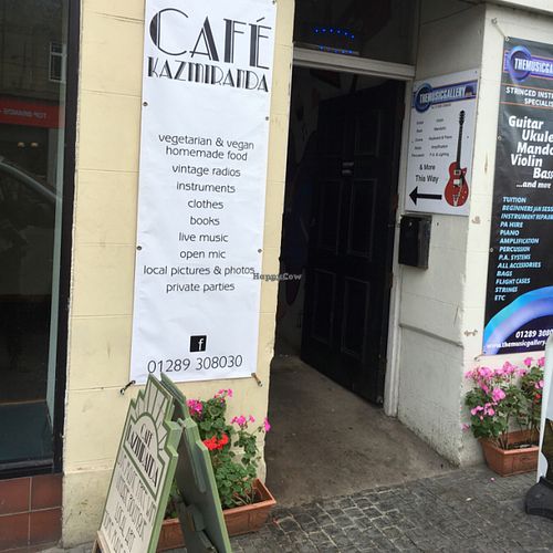 entrance on Marygate  at Cafe Kazmiranda  in Berwick Upon Tweed