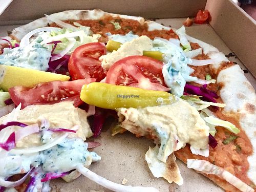 Turkish pizza under deconstruction! at What The Pitta in London