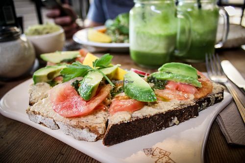 hummus sandwiches at Le Pain Quotidien - Alto Palermo in Buenos Aires