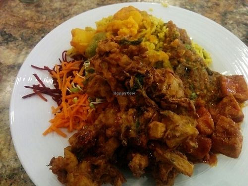 Father's Day buffet plate at Govinda's in Houston