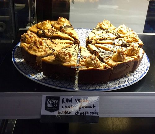 Raw vegan choc peanut butter cheesecake  at The Storehouse in Mount Evelyn