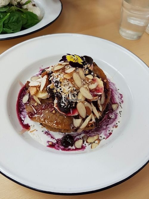 Vegan Blueberry Pancakes at Wild One Wholefoods Eatery  in Mount Maunganui