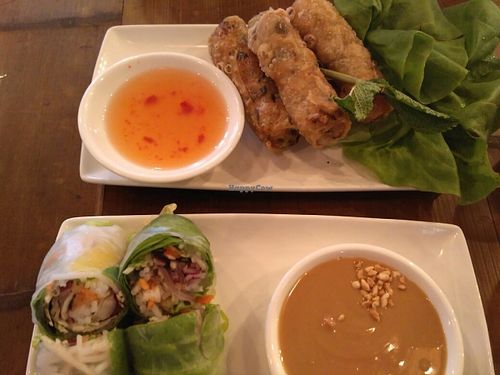 fresh and fried spring rolls at Pho in Brighton