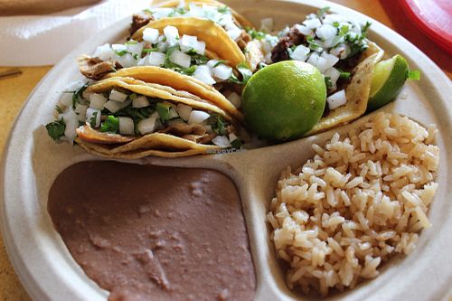 Taco plate at El Palote Panaderia in Dallas