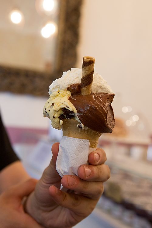 Chocolate sorbet, delicius!!  at Cremeria San Francesco in Bologna
