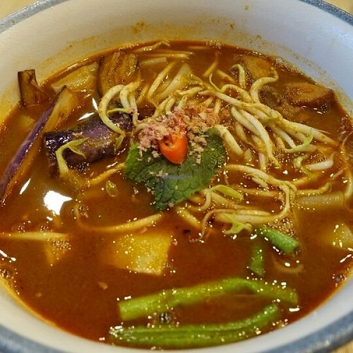 Nyonya Rendang Hericium Chee Cheong Fun at Yuan Xiang Veggie Kitchen 圆香蔬巧 in Central Singapore