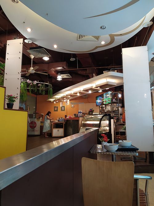 Inside the eatery at Yuan Xiang Veggie Kitchen 圆香蔬巧 in Central Singapore