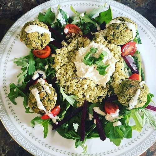 Our tasty  falafel salad  at The Hidden Veggie Kitchen in Limoges