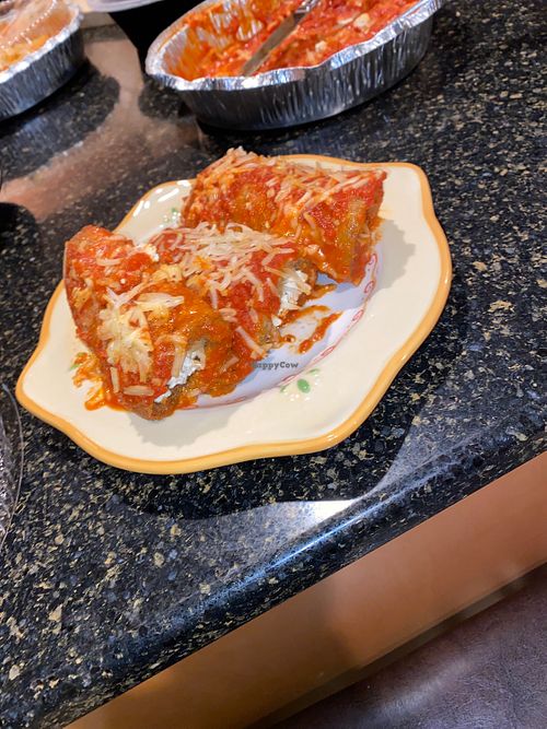 Vegan eggplant rollatini  at That Pizza Place in Levittown