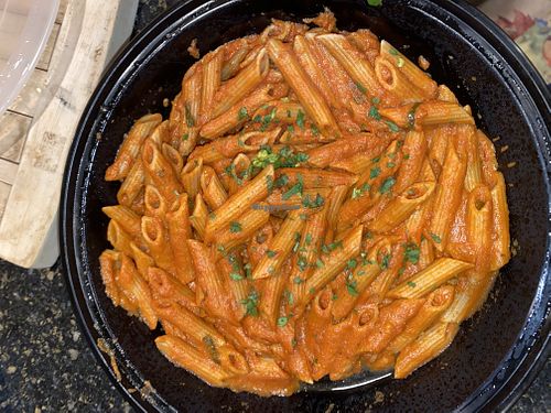 Vegan penne alla vodka with whole wheat pasta  at That Pizza Place in Levittown