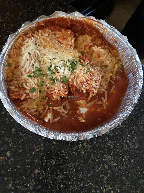 Vegan manicotti at That Pizza Place in Levittown