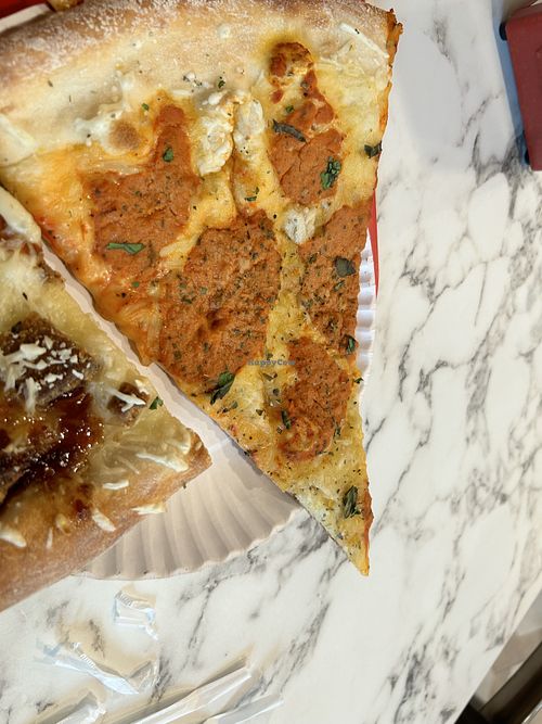 Vegan vodka slice  at That Pizza Place in Levittown