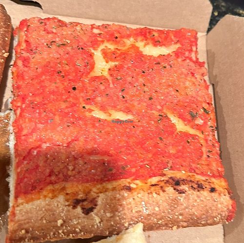 Upside down vegan Sicilian   at That Pizza Place in Levittown