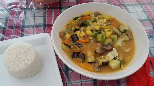 Our food at Loving Hut in Cotonou