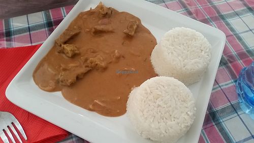 Our food at Loving Hut in Cotonou