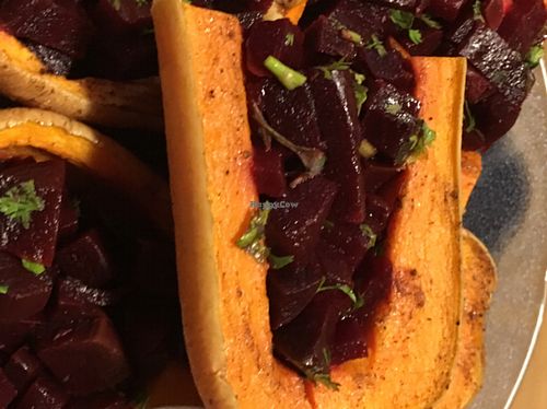 beets stuffed in sweet potato at Ilan the Caterer in Amirim