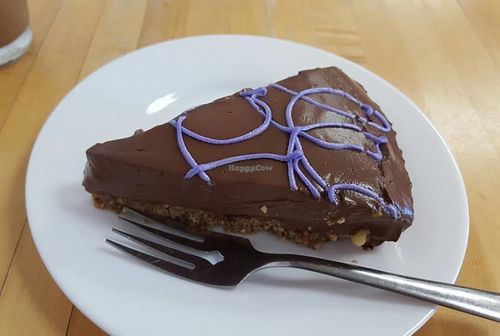 Dark chocolate mousse cake at Grow Your Roots Cafe in Ottawa