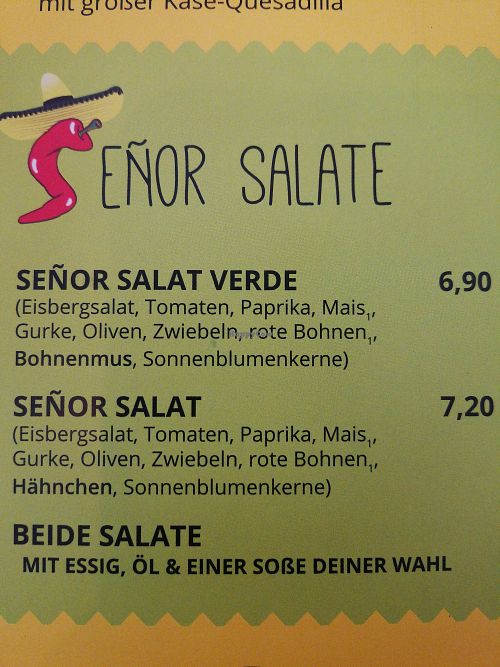 Salat at Senor Taco in Bayreuth