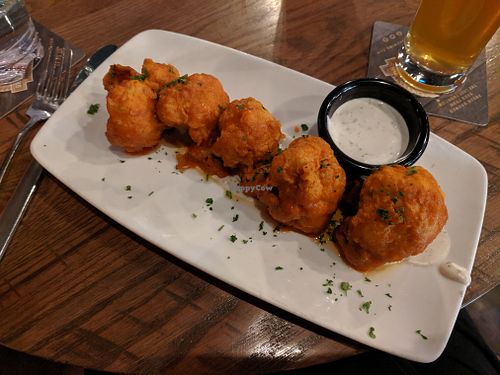 cauliflower wings + extra blue cheese 

not too shabby at 49th State Brewing Co in Anchorage