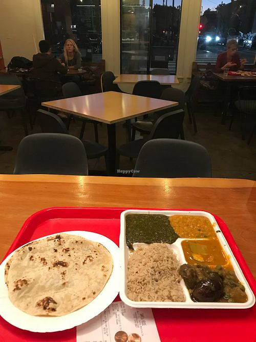 Yammi vegan food at Samosa House in Santa Monica