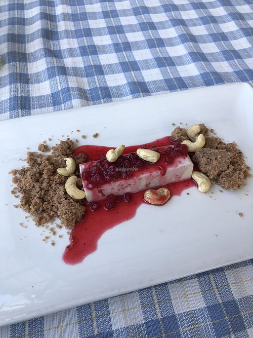 panna cotta at VeganFresh Hotel & Restaurant in Medvode