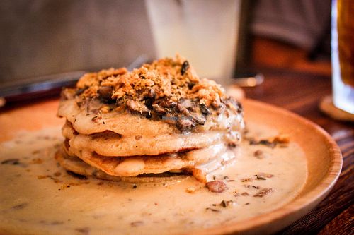 salty pancakes at Ohms Cafe & Bar in Hong Kong Island