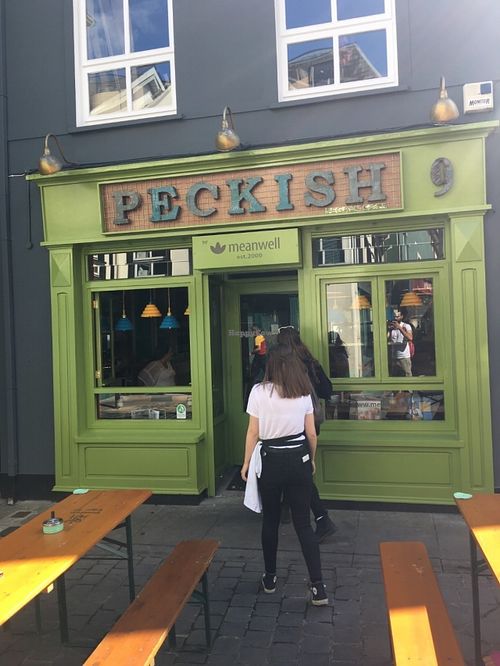 The entrance at Peckish Cafe in Ennis