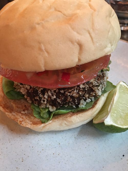 Veg Mex Burger at Handmade Burger Co in Peterborough