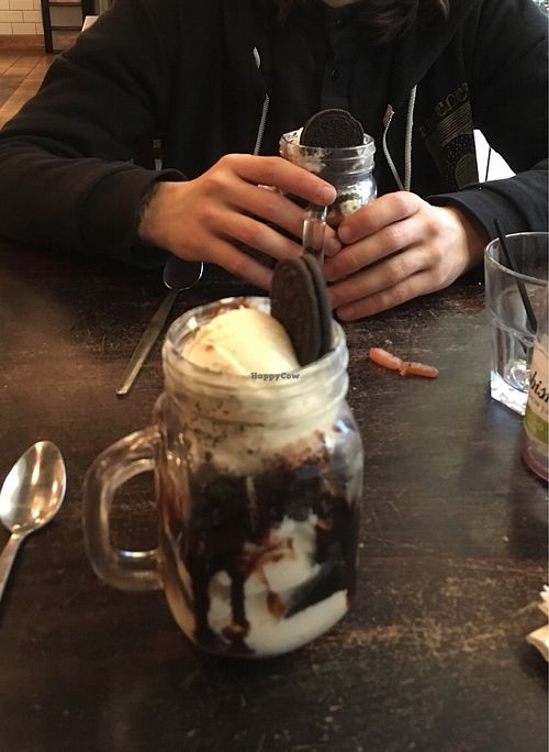 Oreo ice cream made vegan at Handmade Burger Co - Trinity in Leeds