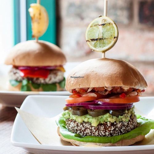 Vegan burger at Handmade Burger Co in Southampton