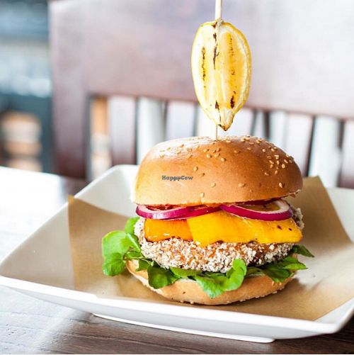 Vegan burger at Handmade Burger Co in Southampton